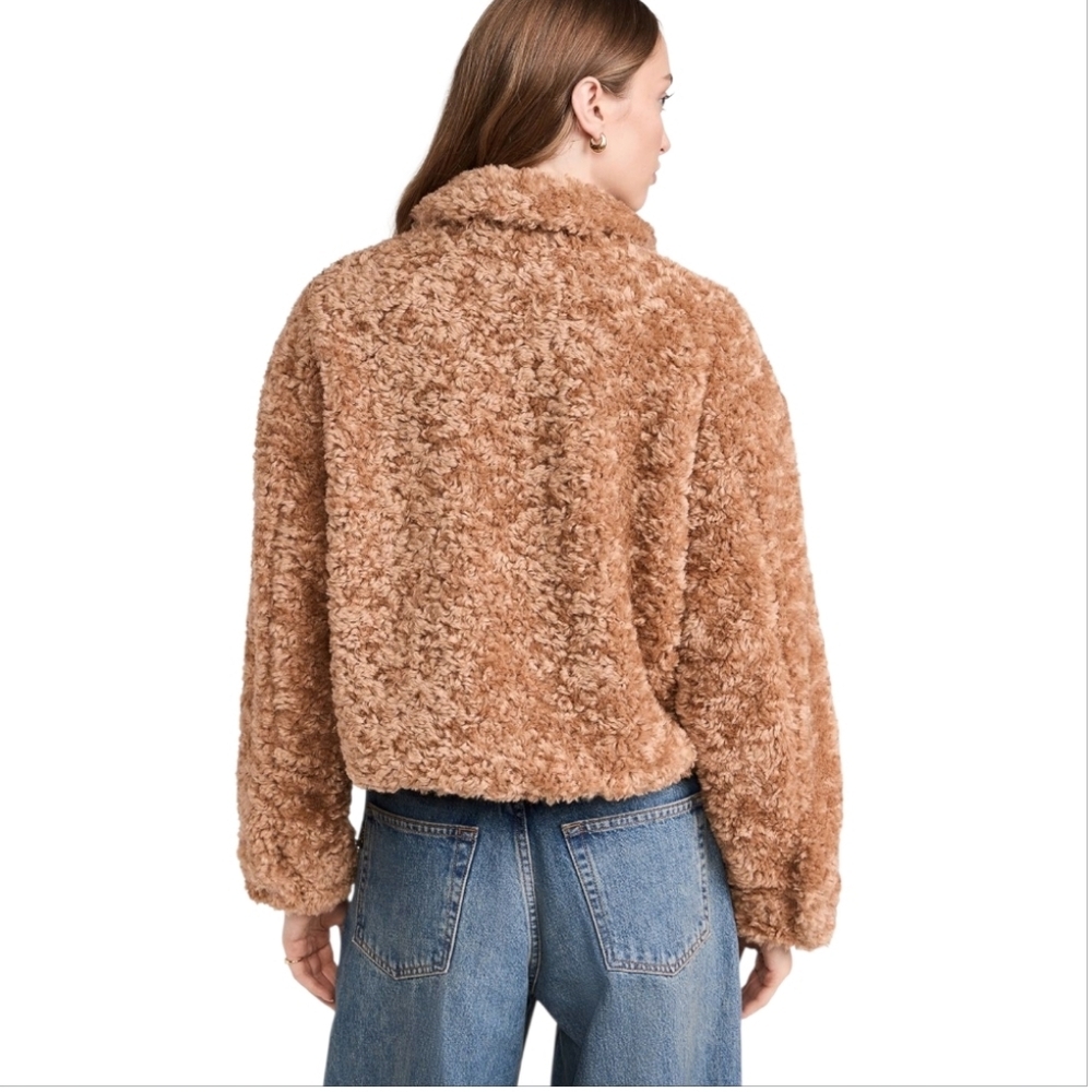 Nwt Blank Nyc Jacket Sherpa Cozy Tan Brown Sz S — image 5 of 8
